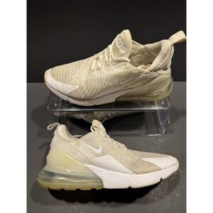 Nike Air Max 270 Youh 6.5 /Women's Size 8 Shoes Sneakers 943345-103 Triple White